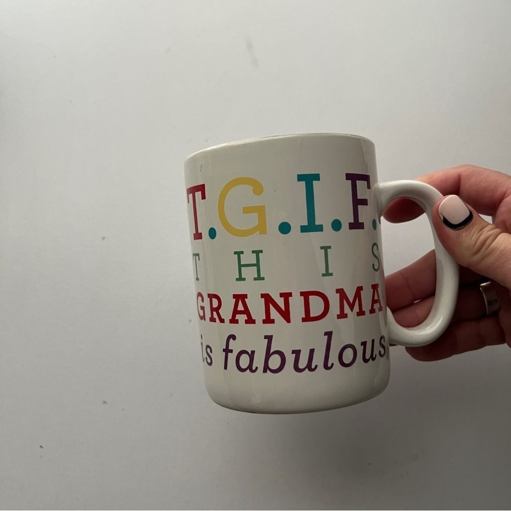 TGIF This Grandma Is Fabulous 
Coffee Cup Mug Glass Novelty Tea Cup Grandma